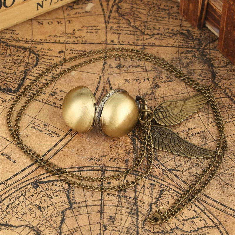 ساعت گردنبندی و جیبی طرح گوی زرین هری پاتر برنزی ساعت گردنبندی و جیبی طرح گوی زرین هری پاتر برنزی