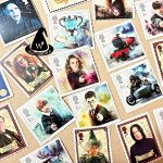 پک استیکر ۱۸ تایی طرح تمبرهای پستی هری پاتر