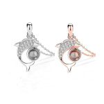 گردنبند دوست دارم به صد زبان دنیا دلفین