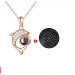 خرید گردنبند دوست دارم به صد زبان دنیا دلفین