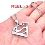 گردنبند استیل دو تکه نماد سوپرمن