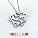 گردنبند استیل دو تکه نماد سوپرمن