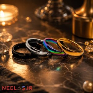 حلقه ساده استیل در 4 رنگ