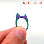 حلقه استیل طرح گربه هولوگرامی