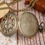 ساعت گردنبندی و جیبی طرح چرخ دنده اعداد