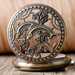 ساعت گردنبندی و جیبی طرح دولفین