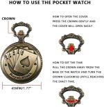 ساعت گردنبندی و جیبی طرح کارت بازی