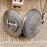 ساعت گردنبندی و جیبی طرح لنگر کشتی