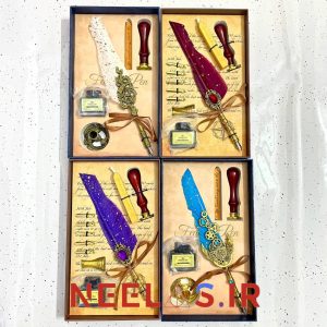 ست قلم پر و مهر موم فانتزی