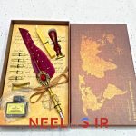 ست قلم پر و مهر موم فانتزی