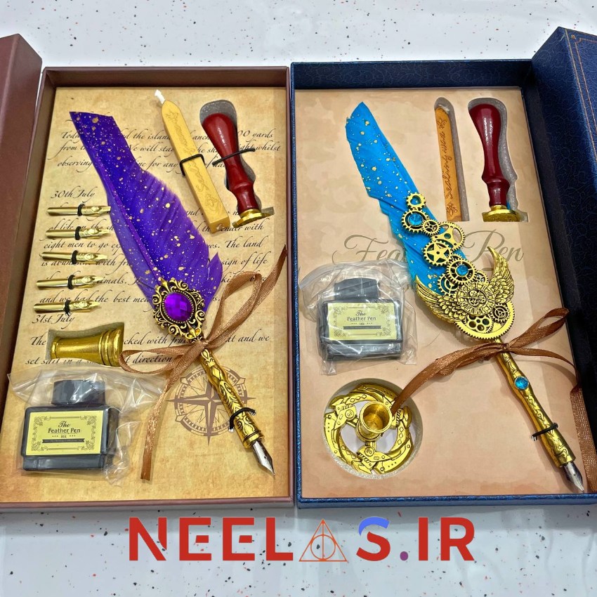 ست قلم پر و مهر موم فانتزی ست قلم پر و مهر موم فانتزی