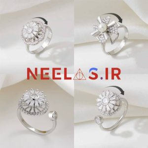 انگشتر جواهری نگین چرخان