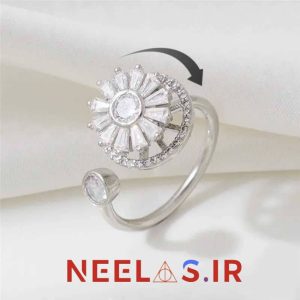 انگشتر جواهری نگین چرخان