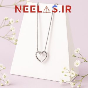گردنبند استیل قلب پیچ