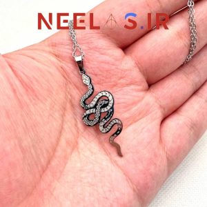 گردنبند استیل مار ولدمورت نگینی