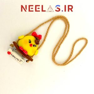 آویز آینه خودرو طرح جوجه "آروم برون"