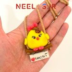 آویز آینه خودرو طرح جوجه "آروم برون"