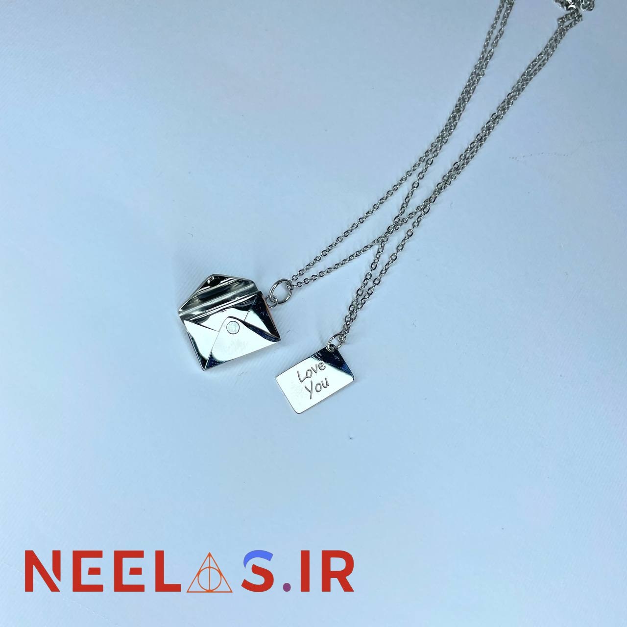 گردنبند استیل ست نامه و پاکت نامه