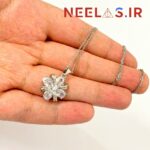 گردنبند جواهری طرح گل