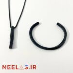 ست گردنبند و بنگل طرح مکعب پیچی